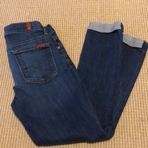 7 for all mankind skinny crop and roll jeans Size 26